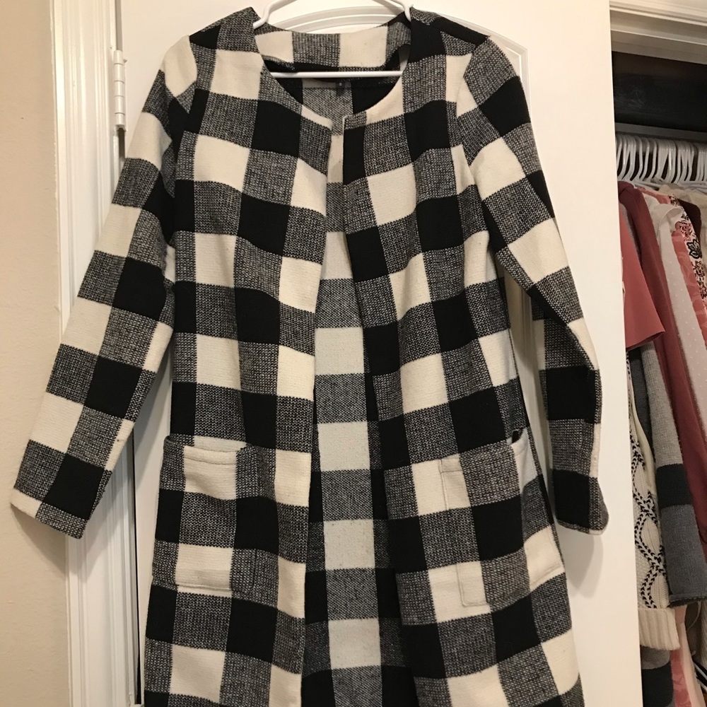 Buffalo check jacket.